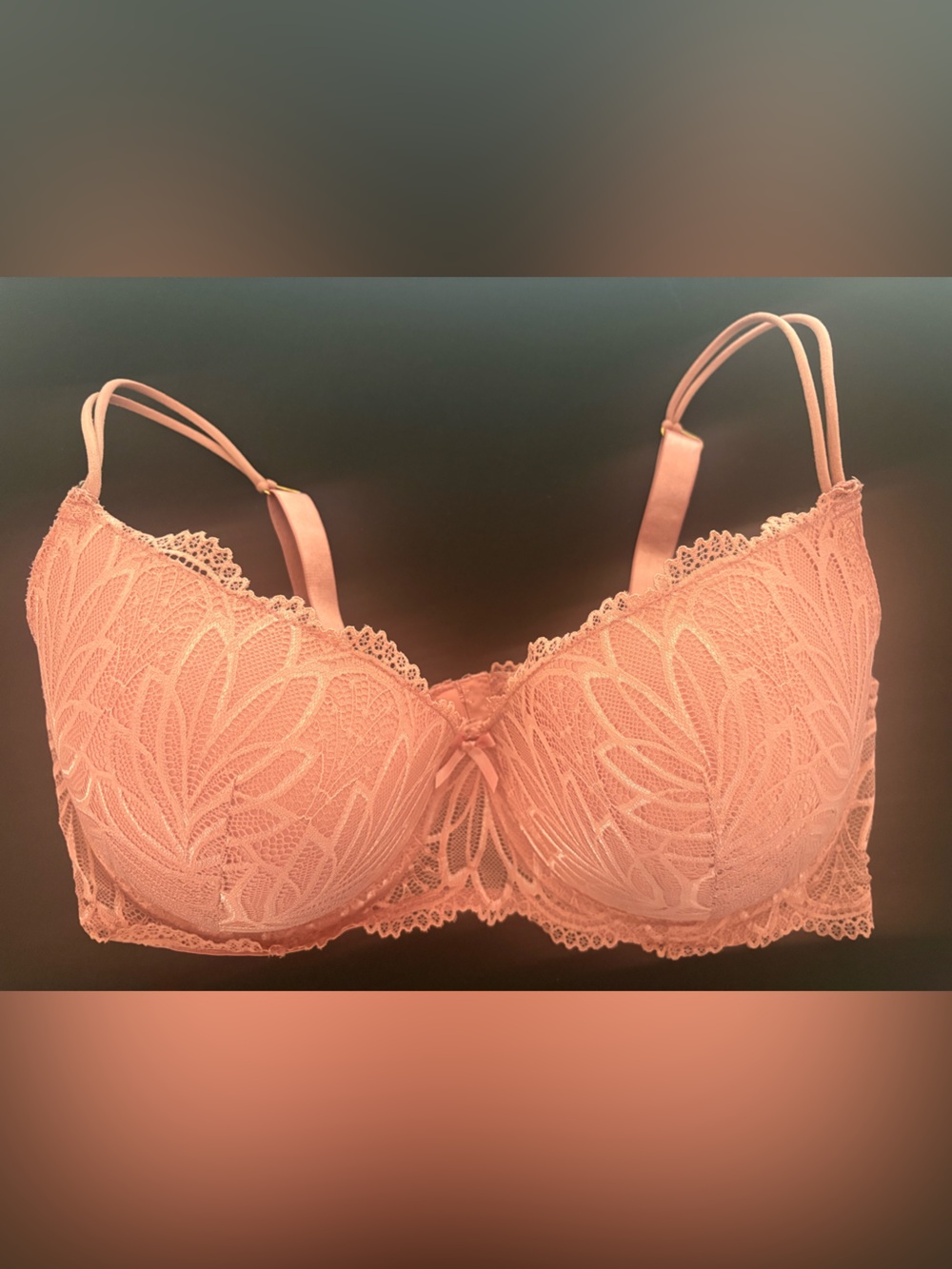 Lace Balconette Bra in Dusty Pink - Women Intimates